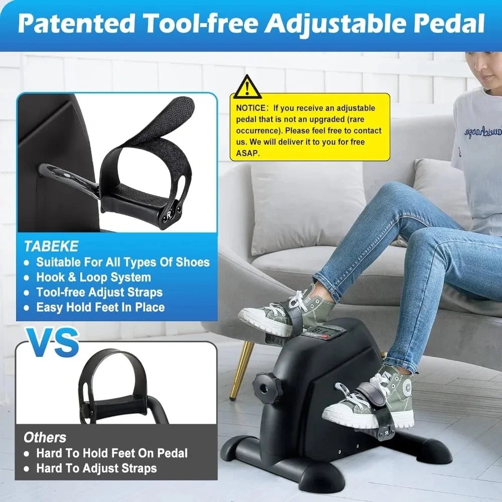 Multi-Function Mini Digital under Desk Exercise Bike Stepper,Foot Bicycle Exerciser,Bike Pedal Exerciser