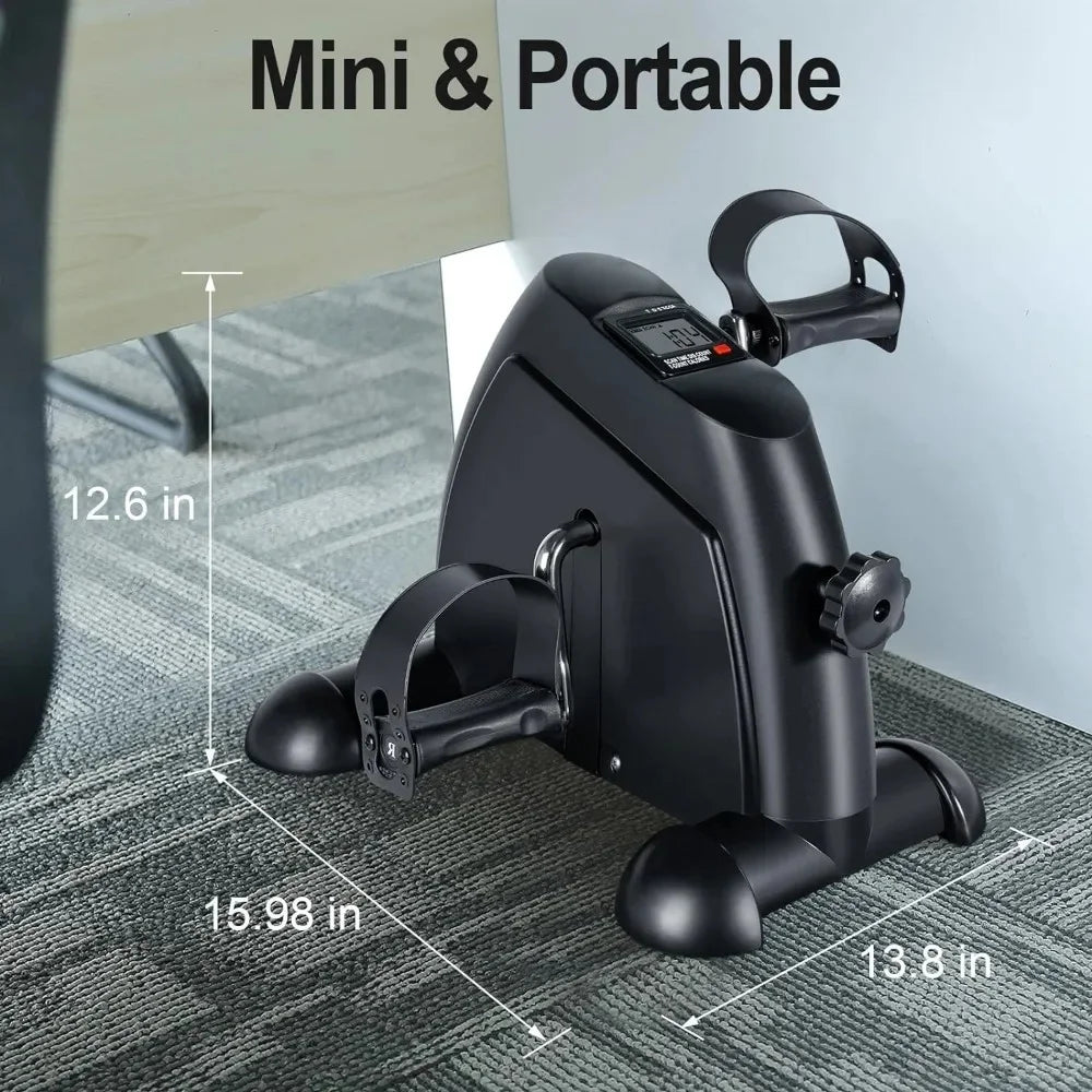 Multi-Function Mini Digital under Desk Exercise Bike Stepper,Foot Bicycle Exerciser,Bike Pedal Exerciser