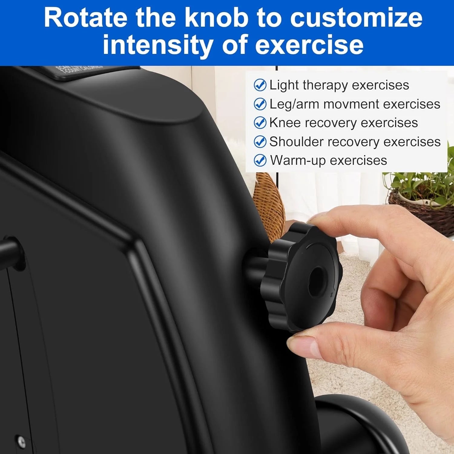 Multi-Function Mini Digital under Desk Exercise Bike Stepper,Foot Bicycle Exerciser,Bike Pedal Exerciser