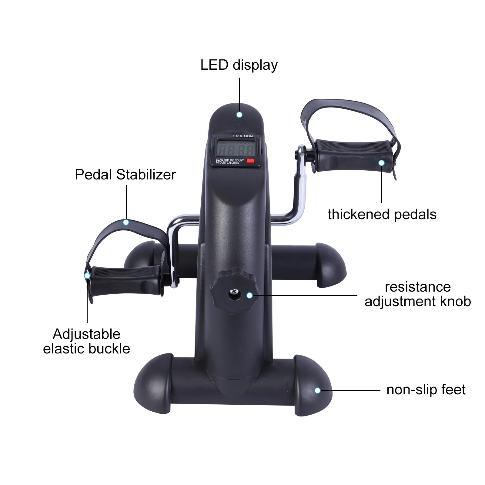 Multi-Function Mini Digital under Desk Exercise Bike Stepper,Foot Bicycle Exerciser,Bike Pedal Exerciser